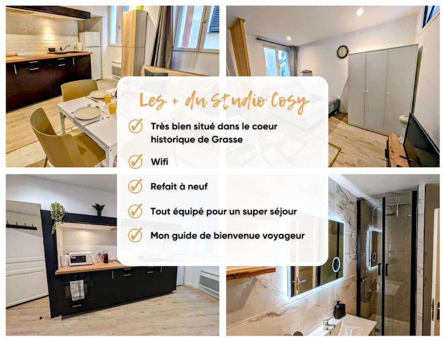 Le Studio Cosy, Centre Historique, Wifi, Neuf Grasse Exteriér fotografie